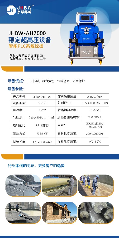 專業防水防腐耐磨噴涂設備-京華邦威聚脲噴涂機